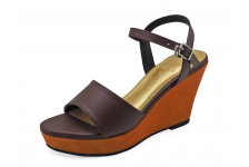 Women Sandals High Heel HSC-93 Brown Nappa